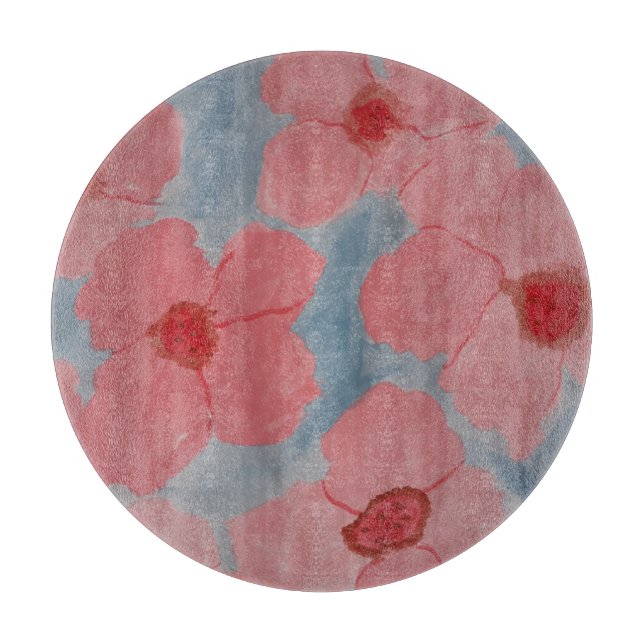 Planche à découper de fleurs roses de bonbons (Devant)