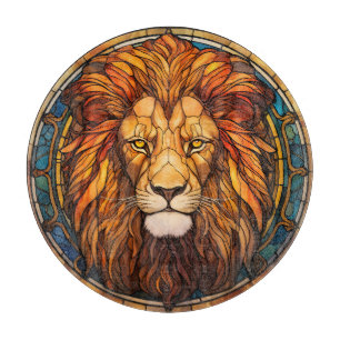 Planche à découper de Lion en verre tendu