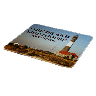 Planche à découper de New York de phare d'île d