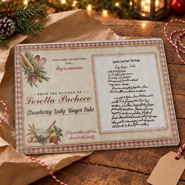Planche à découper de recette manuscrite (Créateur téléchargé)