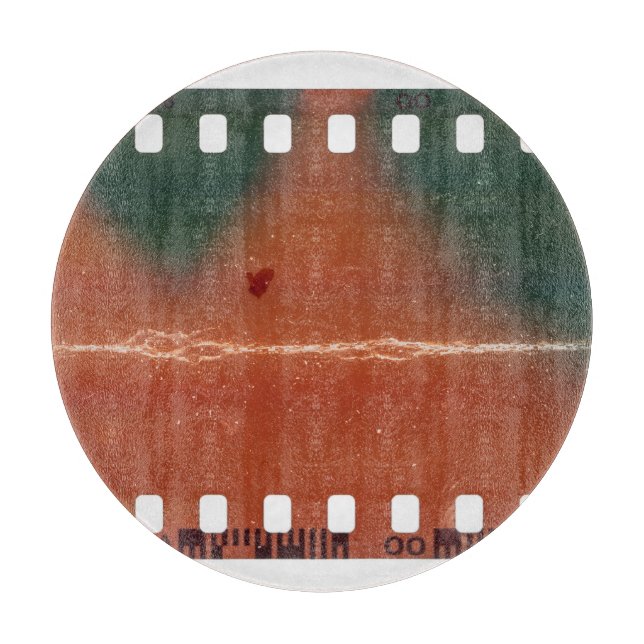 Planche À Découper Début de bande de film de 35 mm, rayures cool. (Devant)