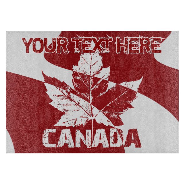 Planche À Découper Décor Canada Rétro Personnalisé Canada (Devant)