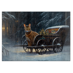 Planche À Découper Décor de Noël Abyssinian Snowy Sleigh Ride