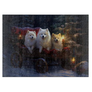 Planche À Découper Décor de Noël Chariot de Neige Esquimau Américain
