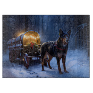 Planche À Découper Décor de Noël Kelpie Snowy Sleigh