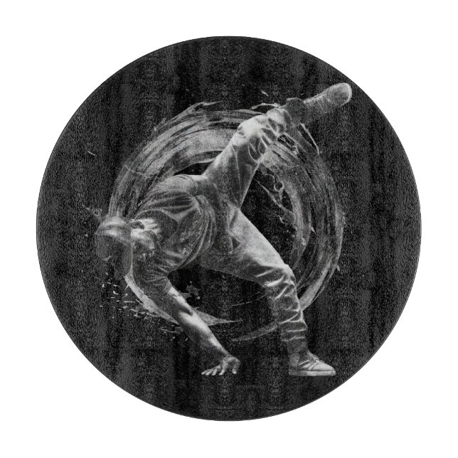 Planche À Découper Décor Style urbain Monochrome Motion Art (Devant)