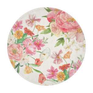 Planche À Découper décoration de cuisine fleurs roses florales vintag
