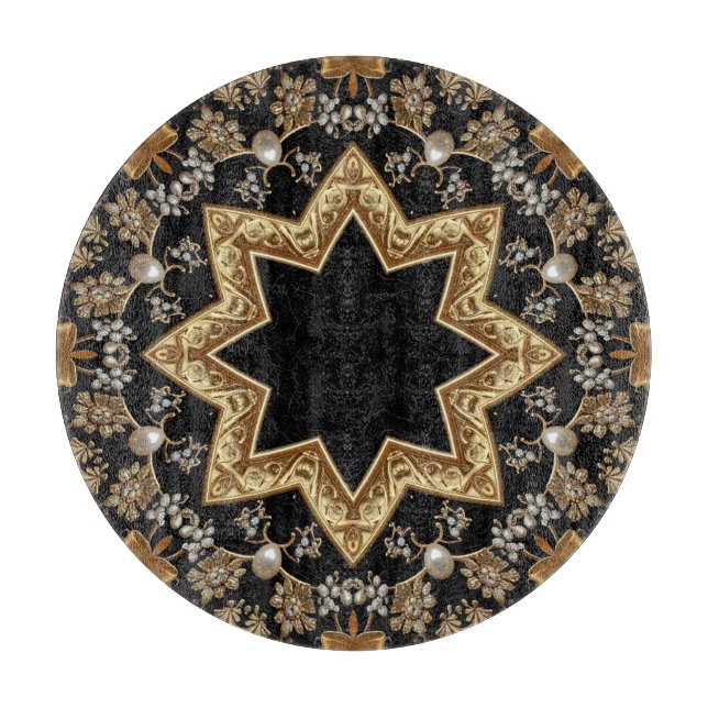 Planche à découper décorative en or (Devant)