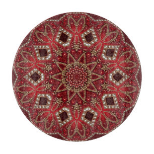 Planche à découper décorative rouge