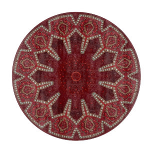 Planche à découper décorative rouge
