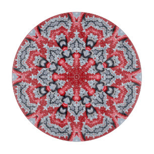 Planche à découper décorative rouge