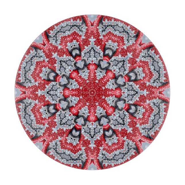 Planche à découper décorative rouge (Devant)