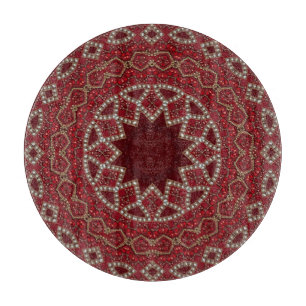 Planche à découper décorative rouge