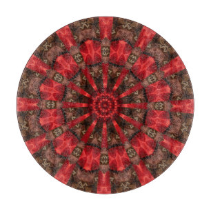 Planche à découper décorative rouge