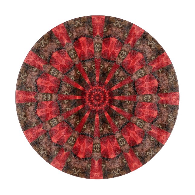 Planche à découper décorative rouge (Devant)