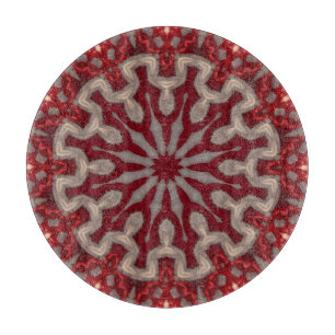 Planche à découper décorative rouge