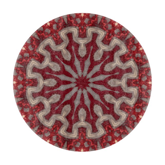 Planche à découper décorative rouge (Devant)