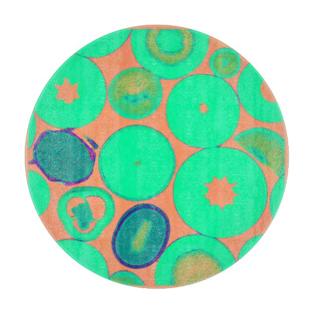 Planche À Découper Découvrez Notre Art Motif Vert Élégant (Devant)