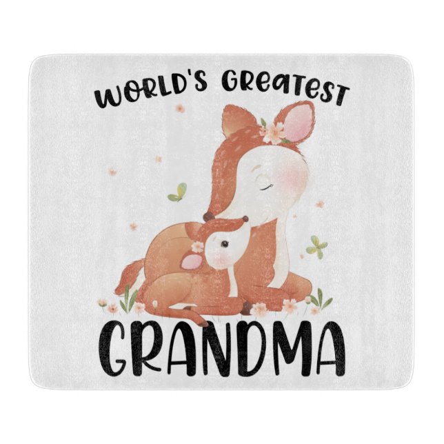 Planche À Découper Deer Doe et la plus grande grand grand-mère du mon (Devant)