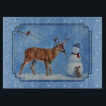 Planche À Découper Deer & Snowman Christmas Snowflakes<br><div class="desc">Une rondelle blanche grignote le nez de la carotte d'un bonhomme de neige de Noël alors qu'un mignon petit lapin de lapin supplie le cerf de partager un morceau. Mais ça appartient vraiment au bonhomme de neige, n'est-ce pas ? OEuvre d'art réaliste créée à partir d'une peinture à l'huile originale...</div>