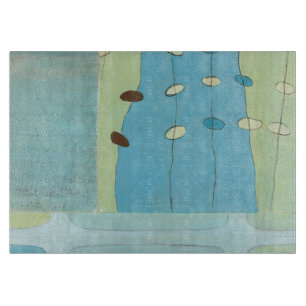 Planche À Découper Défilé bleu abstrait d'oeufs