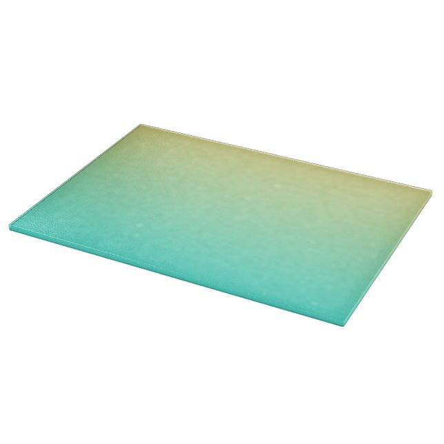 Planche À Découper Dégradé simple pastel jaune turquoise (Coin)