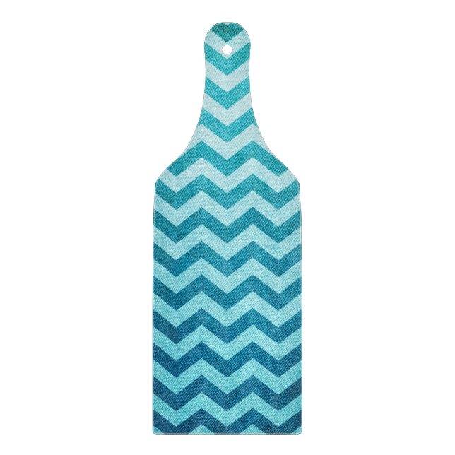 Planche À Découper Denim Chevron par Shirley Taylor (Devant)