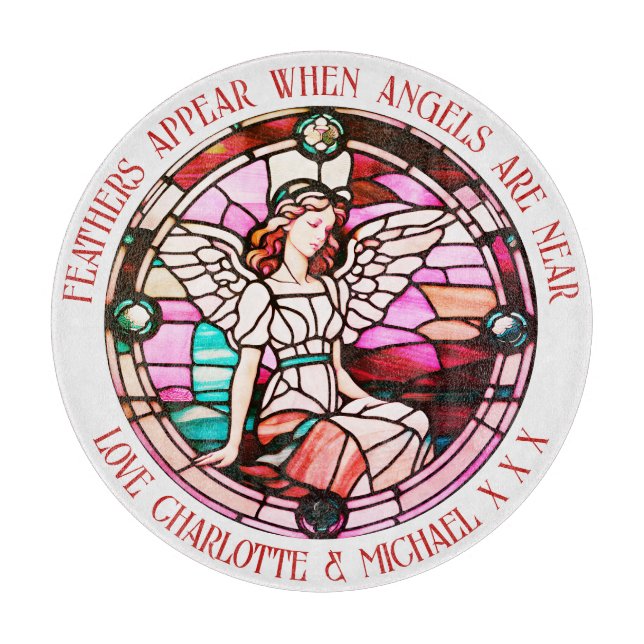 Planche À Découper Des Plumes Apparaissent Lorsque Les Anges Sont Prè (Devant)