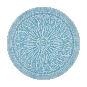 Planche À Découper Design boho bleu et turquoise moderne