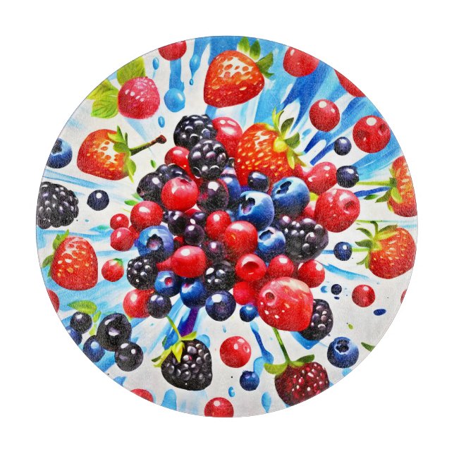 Planche À Découper Design coloré Berry Fiesta (Devant)