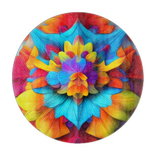 Planche À Découper Design de mandala floral coloré56756