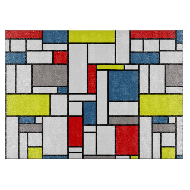 Planche À Découper Design de style mondrien (Devant)