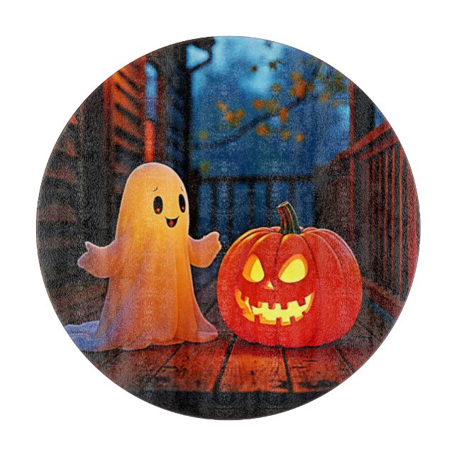 Planche À Découper Design éffrayant d'Halloween brillant (Devant)