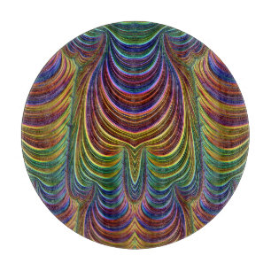 Planche À Découper Design fractal original multicolore lumineux