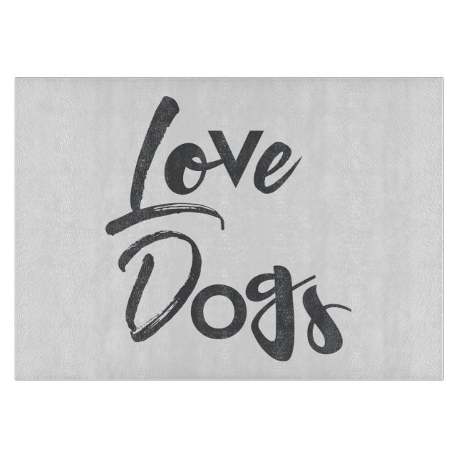 Planche À Découper Design moderne, simple, urbain et cool de Love Dog (Devant)