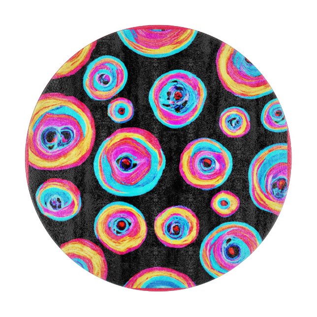 Planche À Découper Design Motif coloré (Devant)