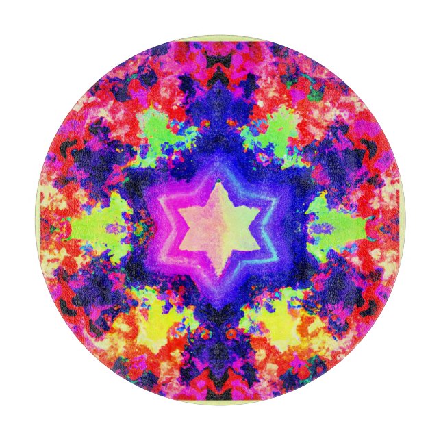 Planche À Découper Design Motif moderne coloré (Devant)