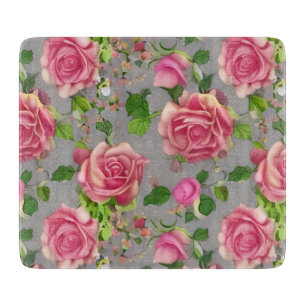 Planche À Découper Design Rose de jardin de campagne français élégant
