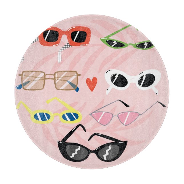 Planche À Découper Dessin amusant : Collection de lunettes de soleil  (Devant)