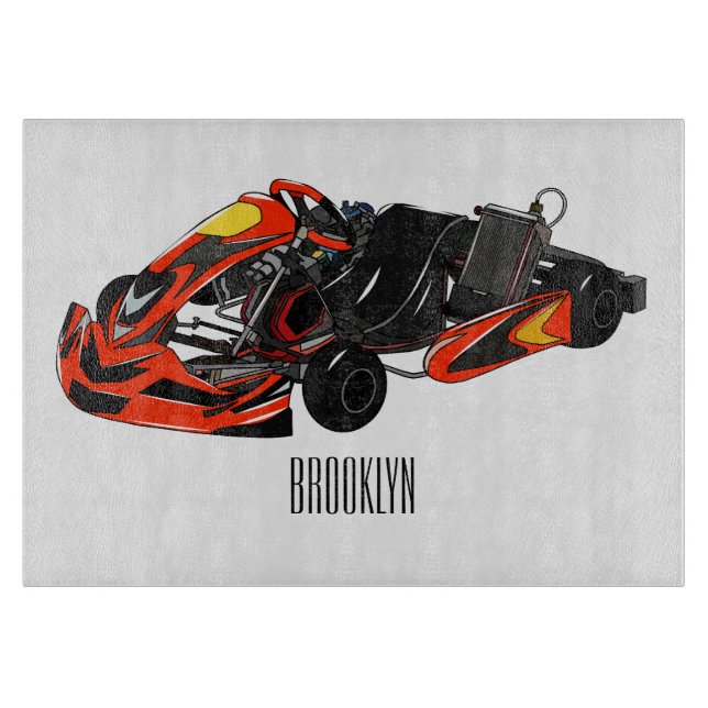 Planche À Découper dessin animé de Kart racing (Devant)