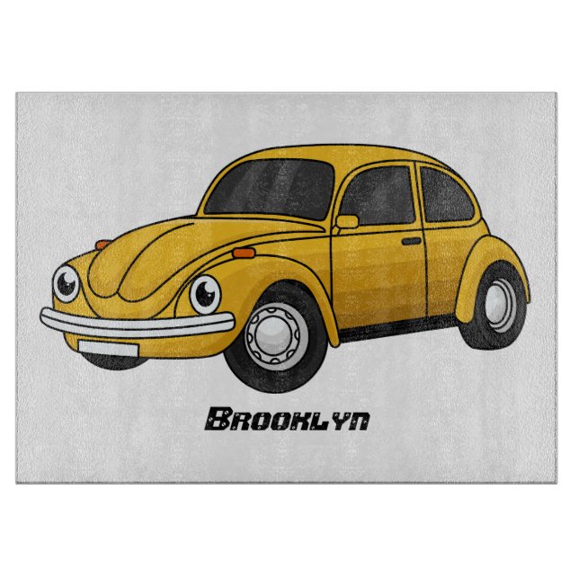 Planche À Découper Dessin animé de voiture classique (Devant)