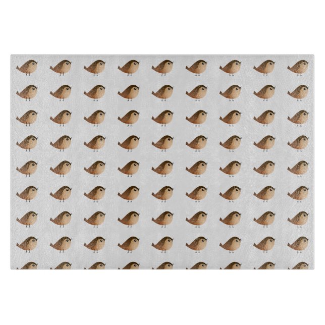 Planche À Découper Dessin animé d'oiseau moineau (Devant)