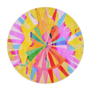 Planche À Découper dessin créatif Abstrait, arrière - plan coloré.