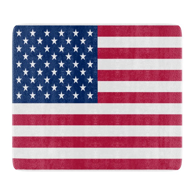 Planche À Découper Dessin de fierté de drapeau américain USA (Devant)