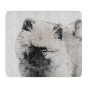 Planche À Découper Dessin Keeshond Chiot - Joli dessin original Chien