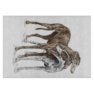 Planche À Découper Deux Greyhound Friends Dog Art