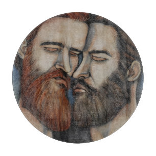 Planche À Découper Deux hommes à poils