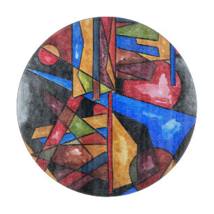 Planche À Découper Deux navires - Bauhaus moderne Art géométrique