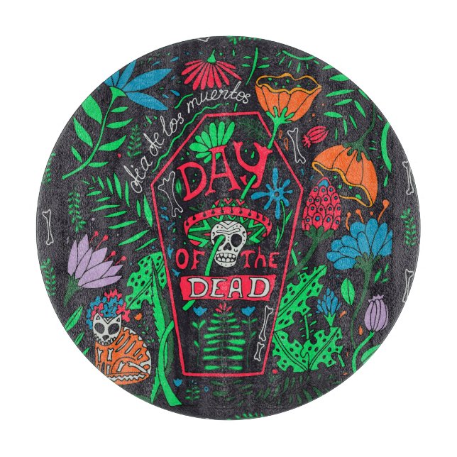Planche À Découper Dia de los Muertos : Jeu de cartes de fête (Devant)
