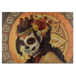 Planche À Découper Dia De Los Muertos Throw Pillow